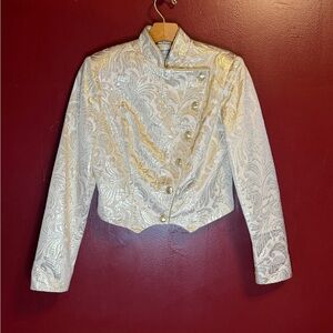 Vintage Hobby Horse Gold Brocade Jacket Women’s Small Equestrian Western